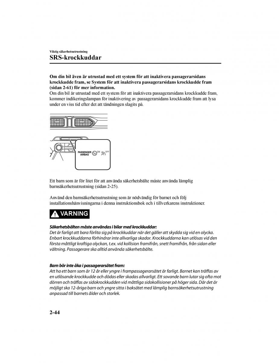 Mazda CX 5 II 2 instruktionsbok / page 69