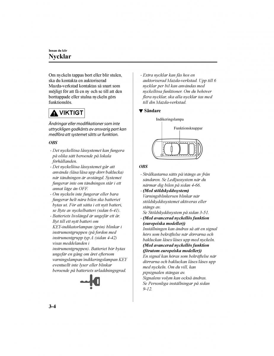 Mazda CX 5 II 2 instruktionsbok / page 95