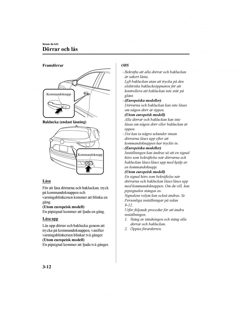 Mazda CX 5 II 2 instruktionsbok / page 103