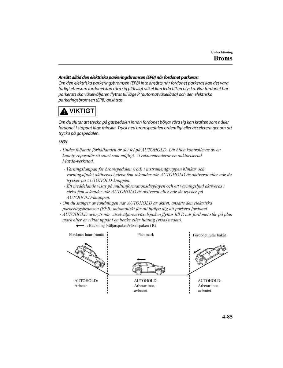 Mazda CX 5 II 2 instruktionsbok / page 248