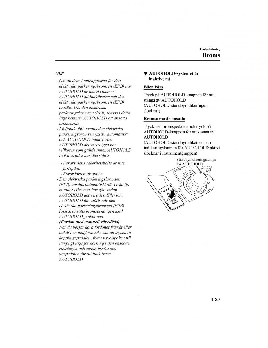 Mazda CX 5 II 2 instruktionsbok / page 250