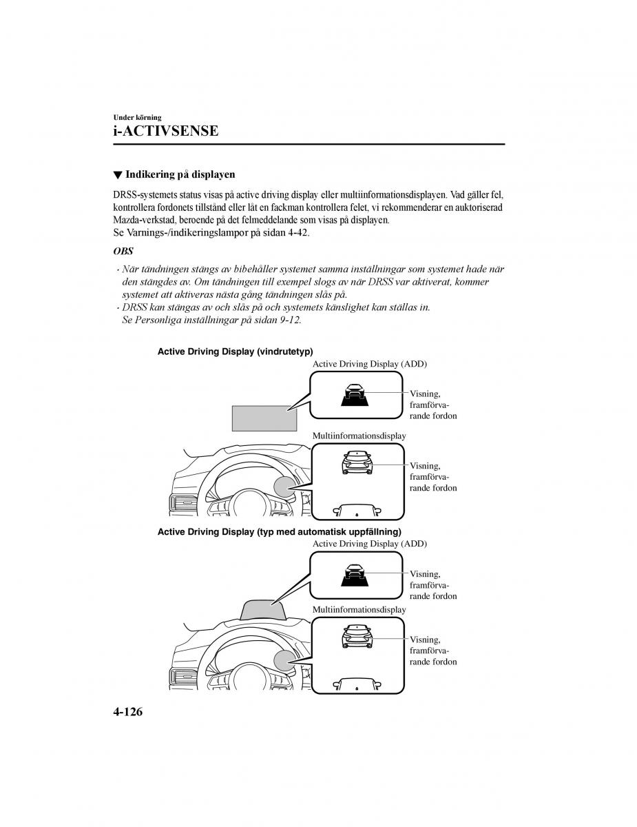 Mazda CX 5 II 2 instruktionsbok / page 289