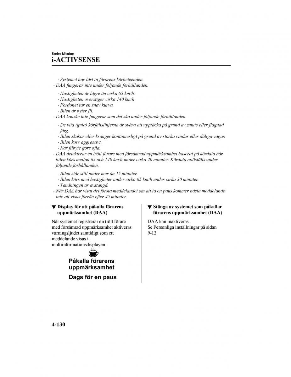 Mazda CX 5 II 2 instruktionsbok / page 293