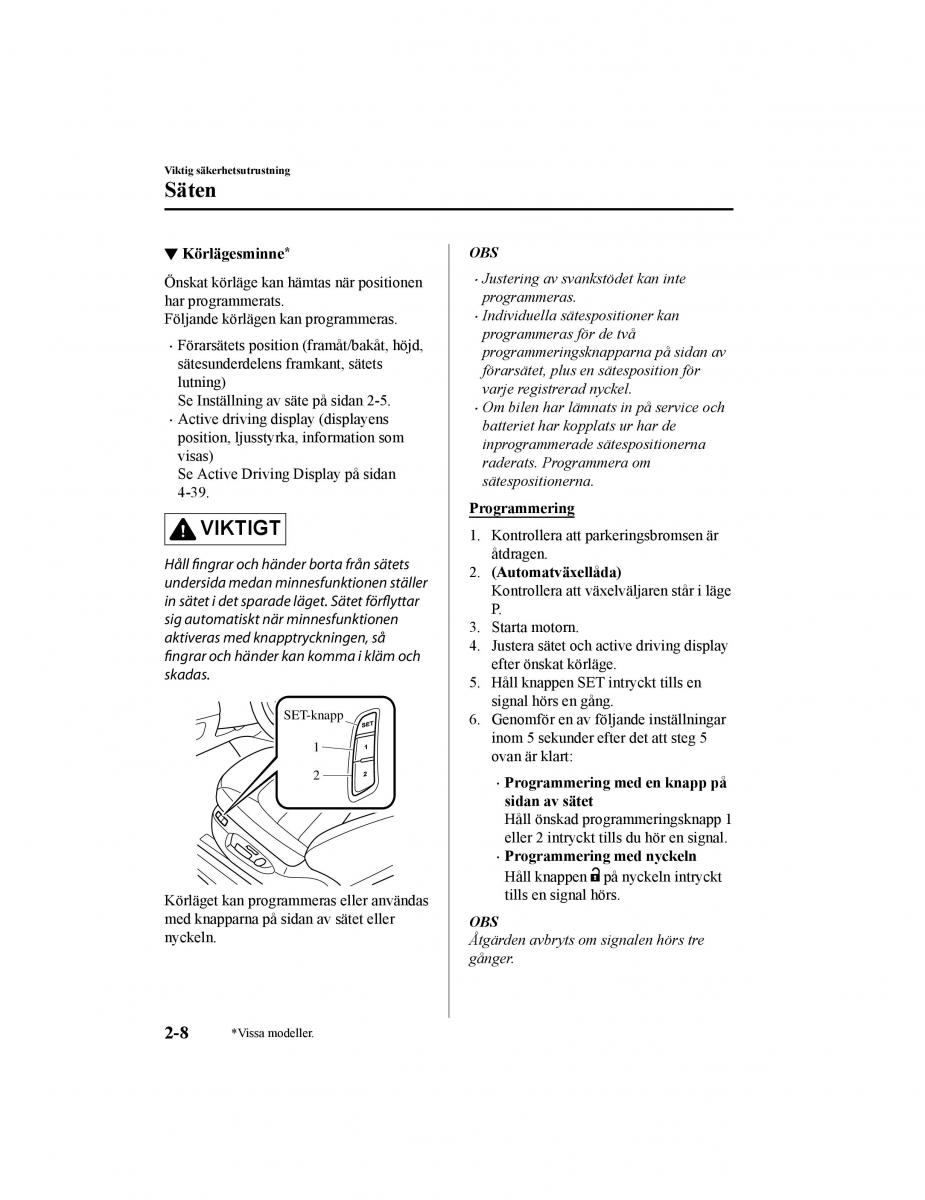 Mazda CX 5 II 2 instruktionsbok / page 33