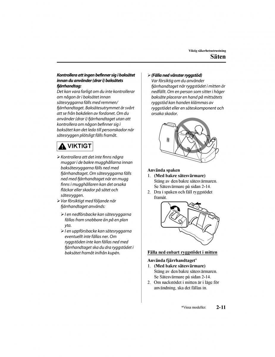 Mazda CX 5 II 2 instruktionsbok / page 36