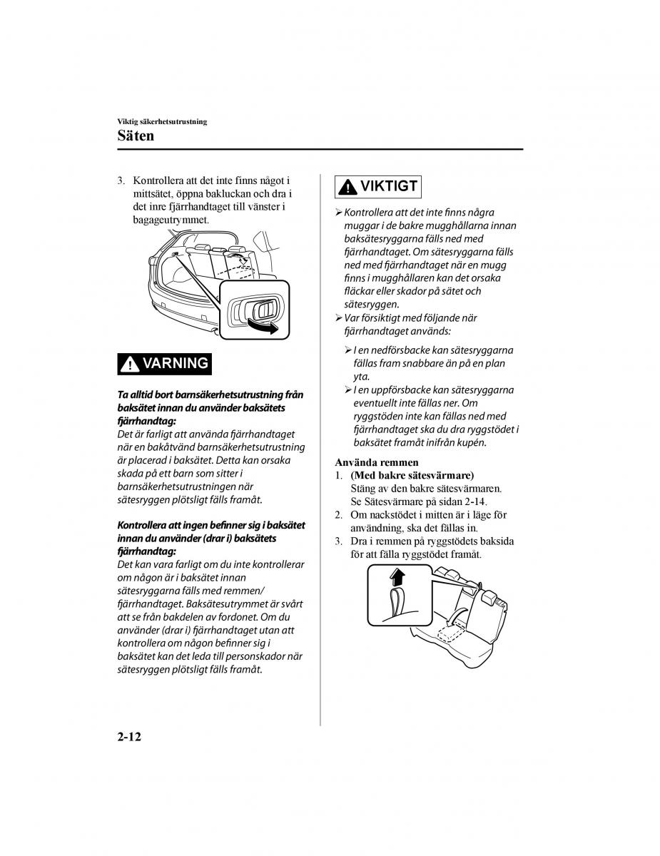 Mazda CX 5 II 2 instruktionsbok / page 37