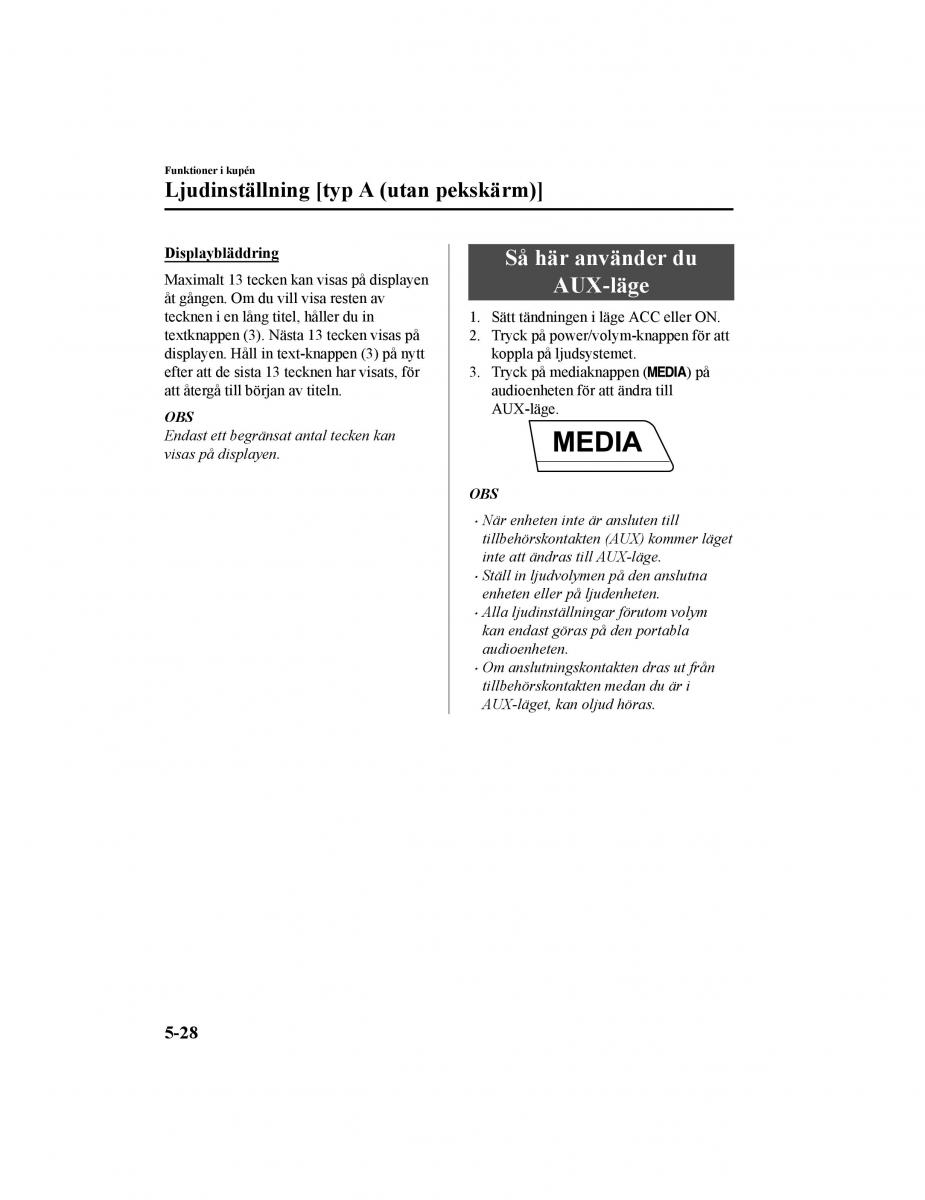 Mazda CX 5 II 2 instruktionsbok / page 425