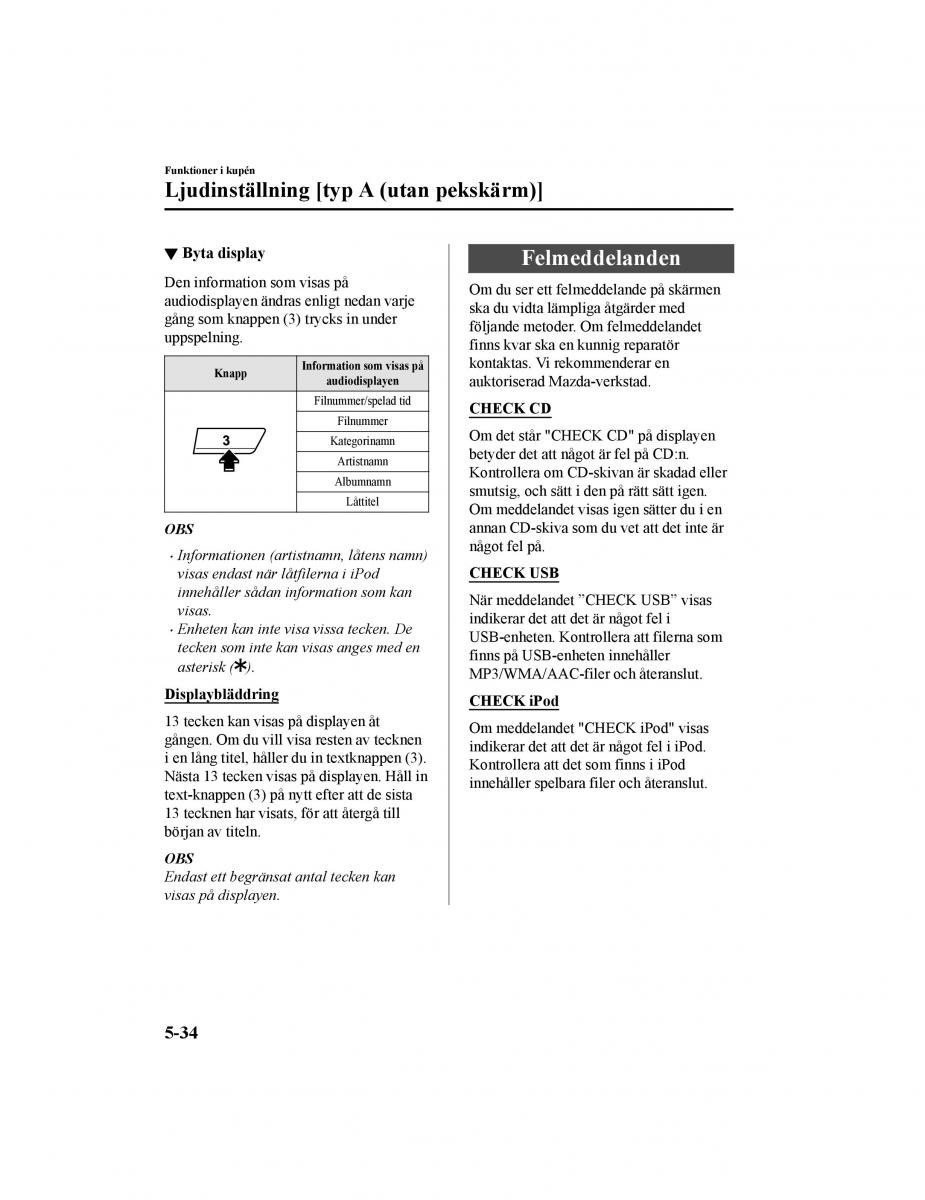 Mazda CX 5 II 2 instruktionsbok / page 431