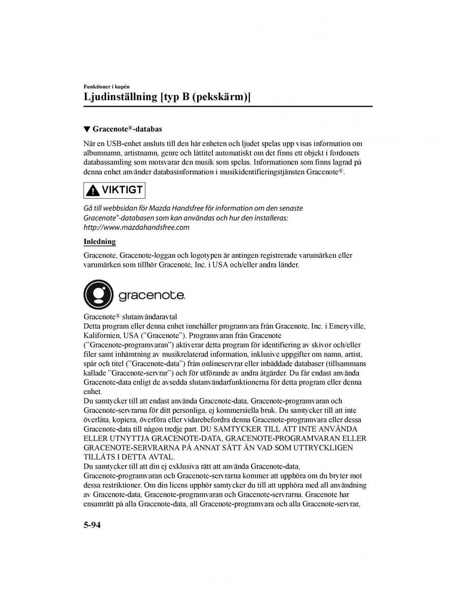 Mazda CX 5 II 2 instruktionsbok / page 491