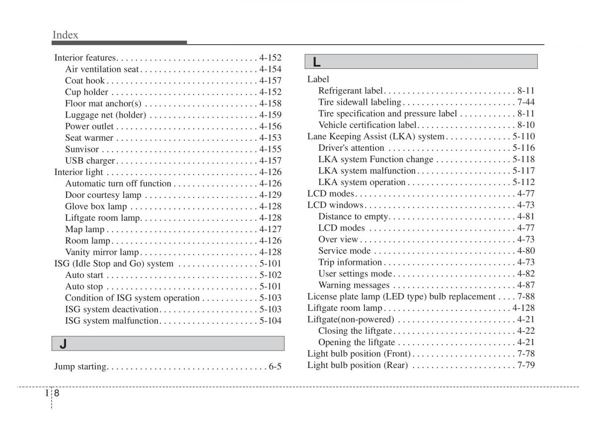 KIA Stinger owners manual / page 553