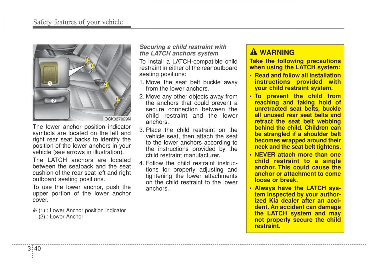 KIA Stinger owners manual / page 56