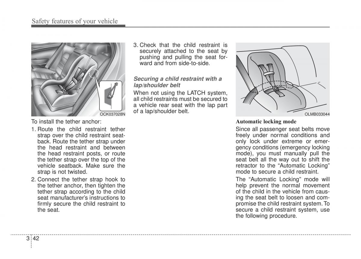 KIA Stinger owners manual / page 58