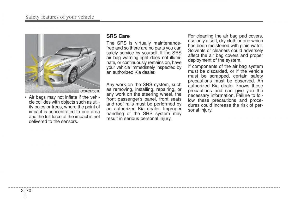 KIA Stinger owners manual / page 86