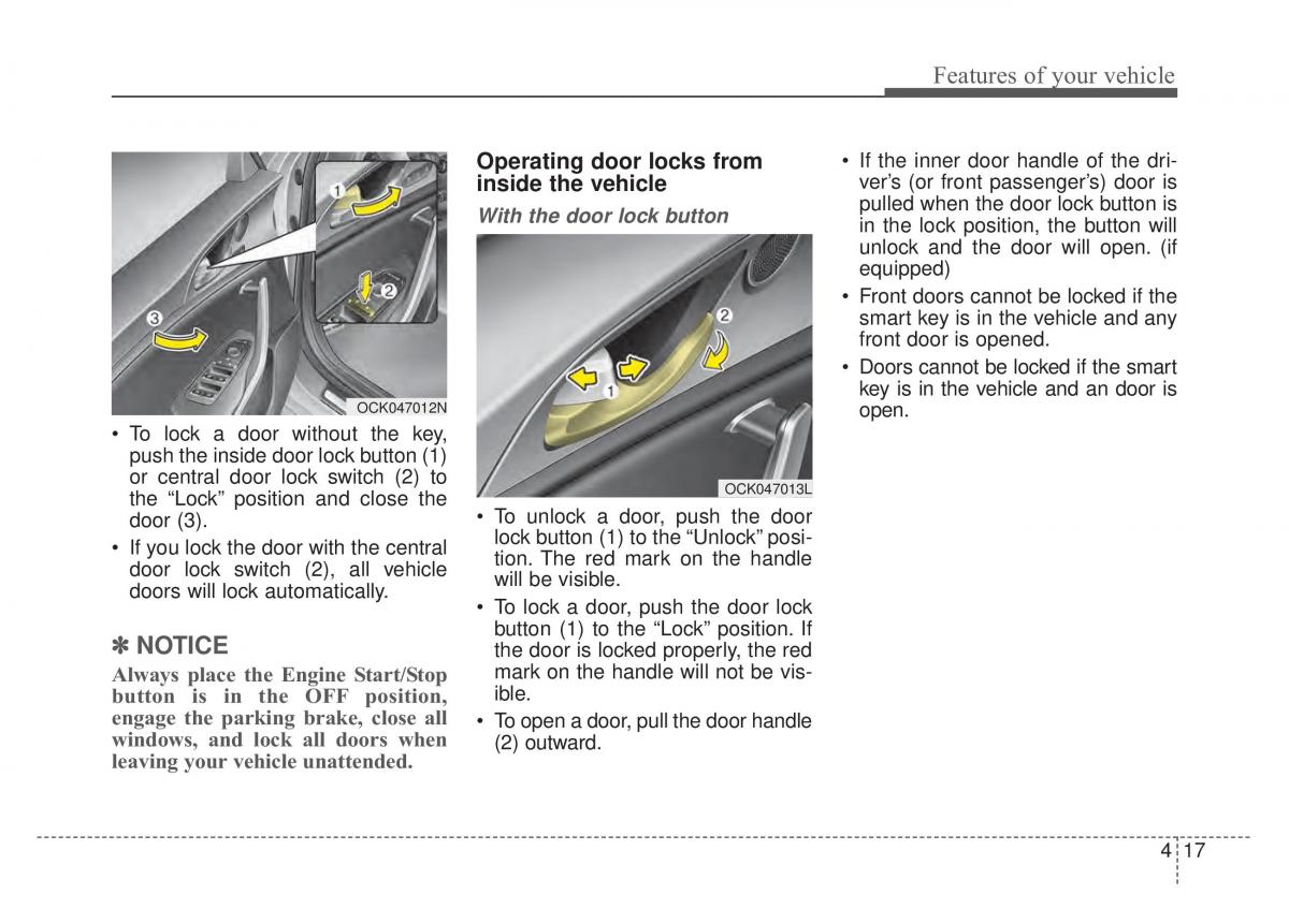 KIA Stinger owners manual / page 104