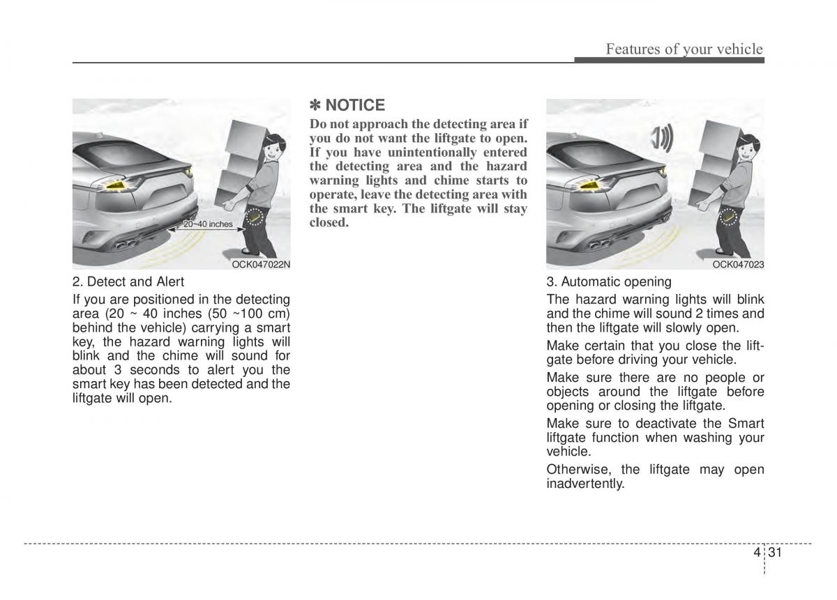 KIA Stinger owners manual / page 118