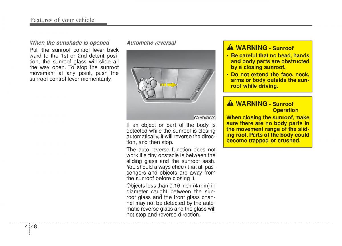 KIA Stinger owners manual / page 135