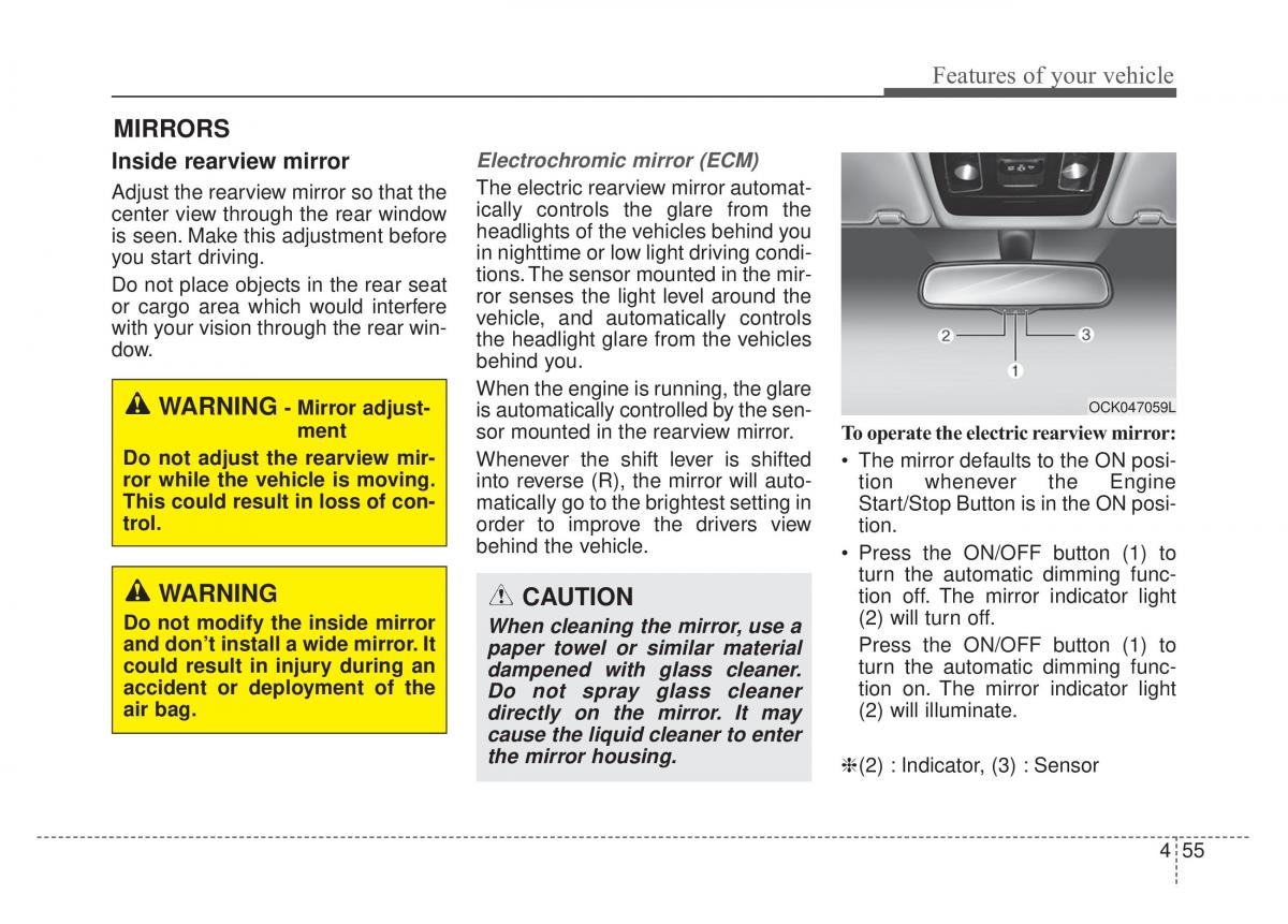 KIA Stinger owners manual / page 142