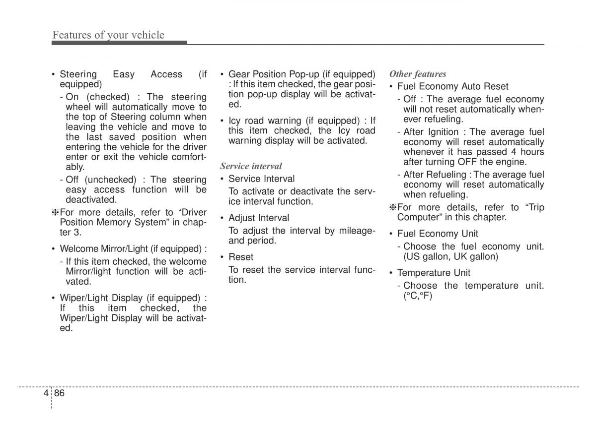 KIA Stinger owners manual / page 173