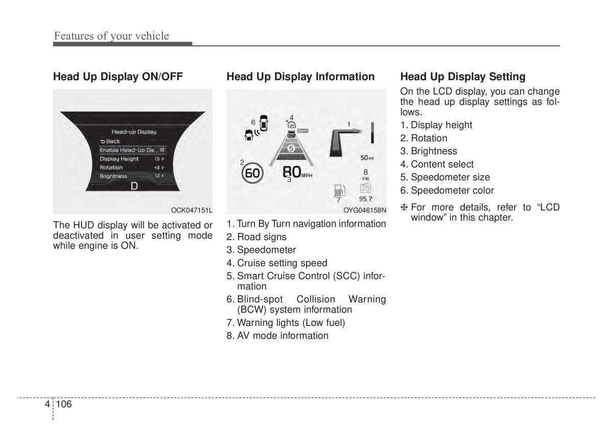 KIA Stinger owners manual / page 193