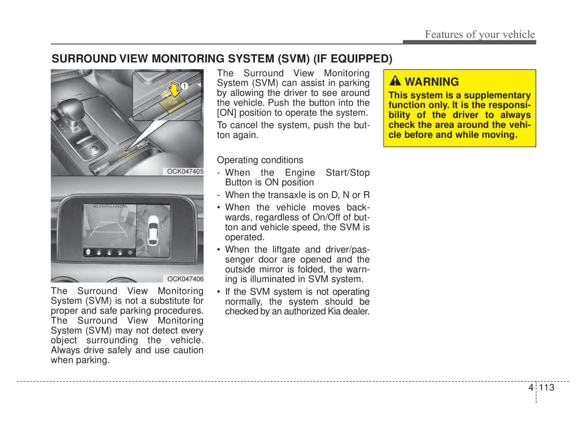 KIA Stinger owners manual / page 200