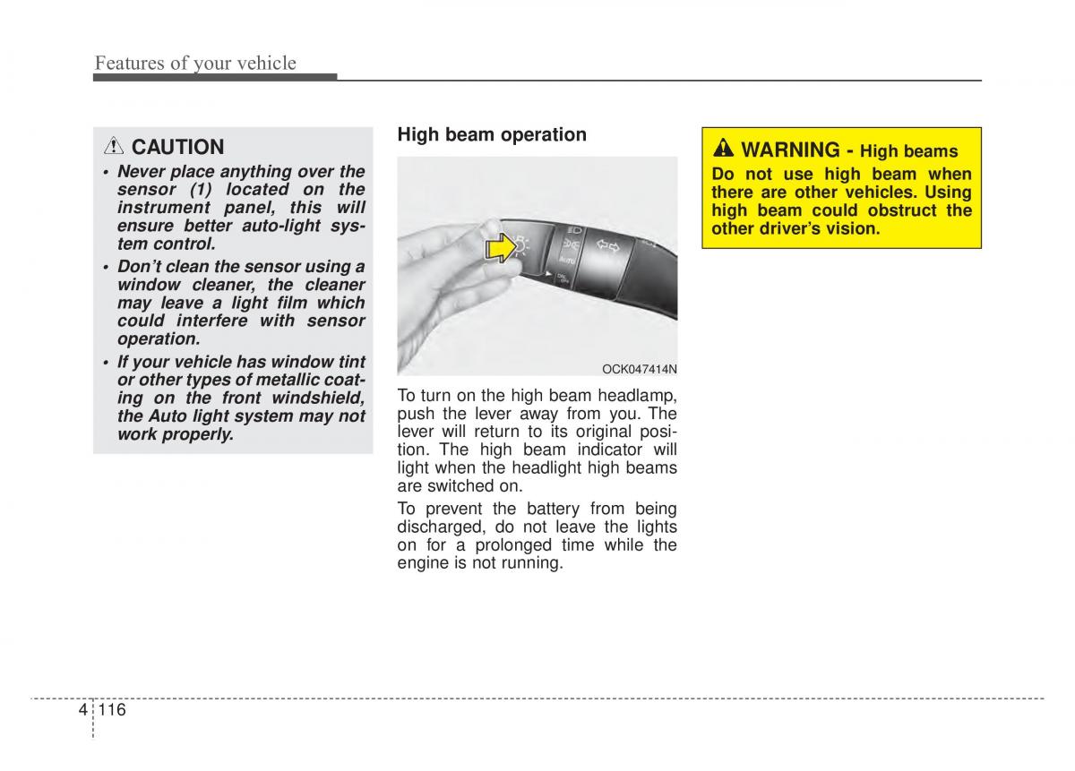 KIA Stinger owners manual / page 203