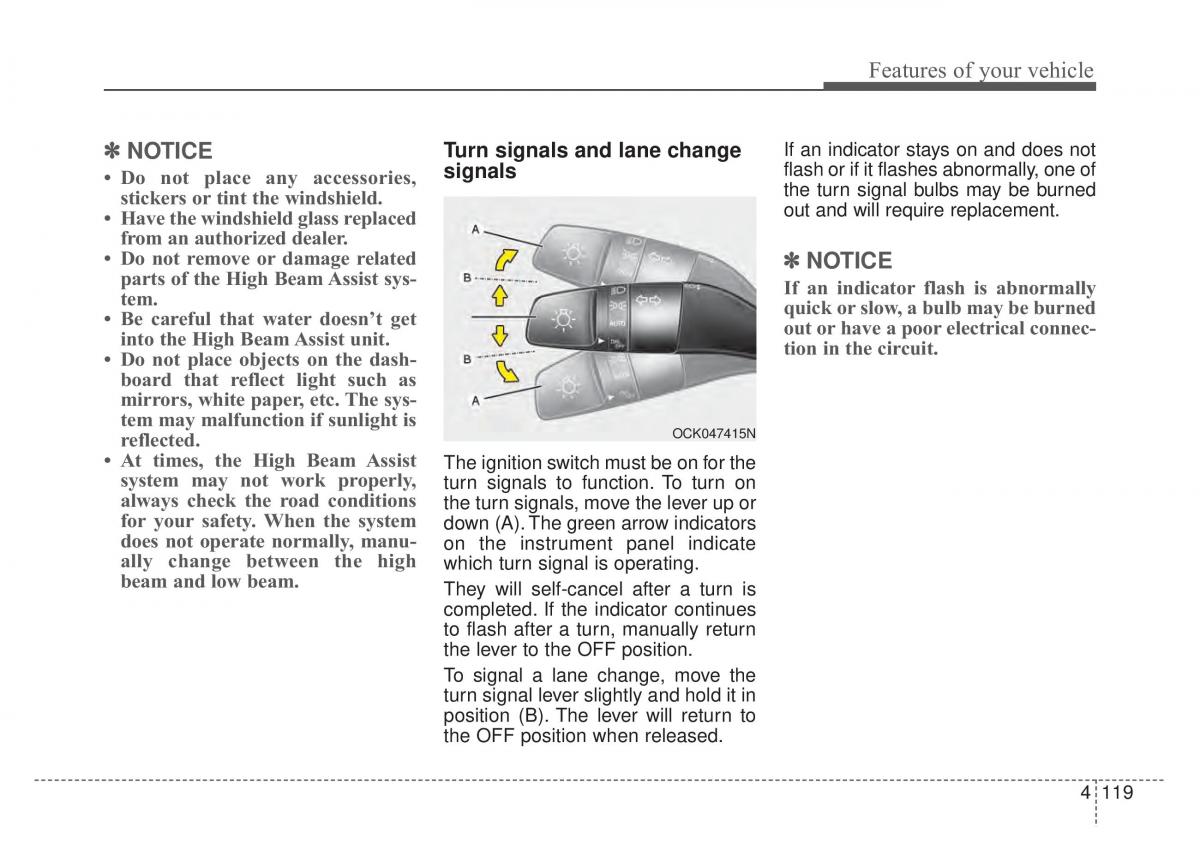 KIA Stinger owners manual / page 206