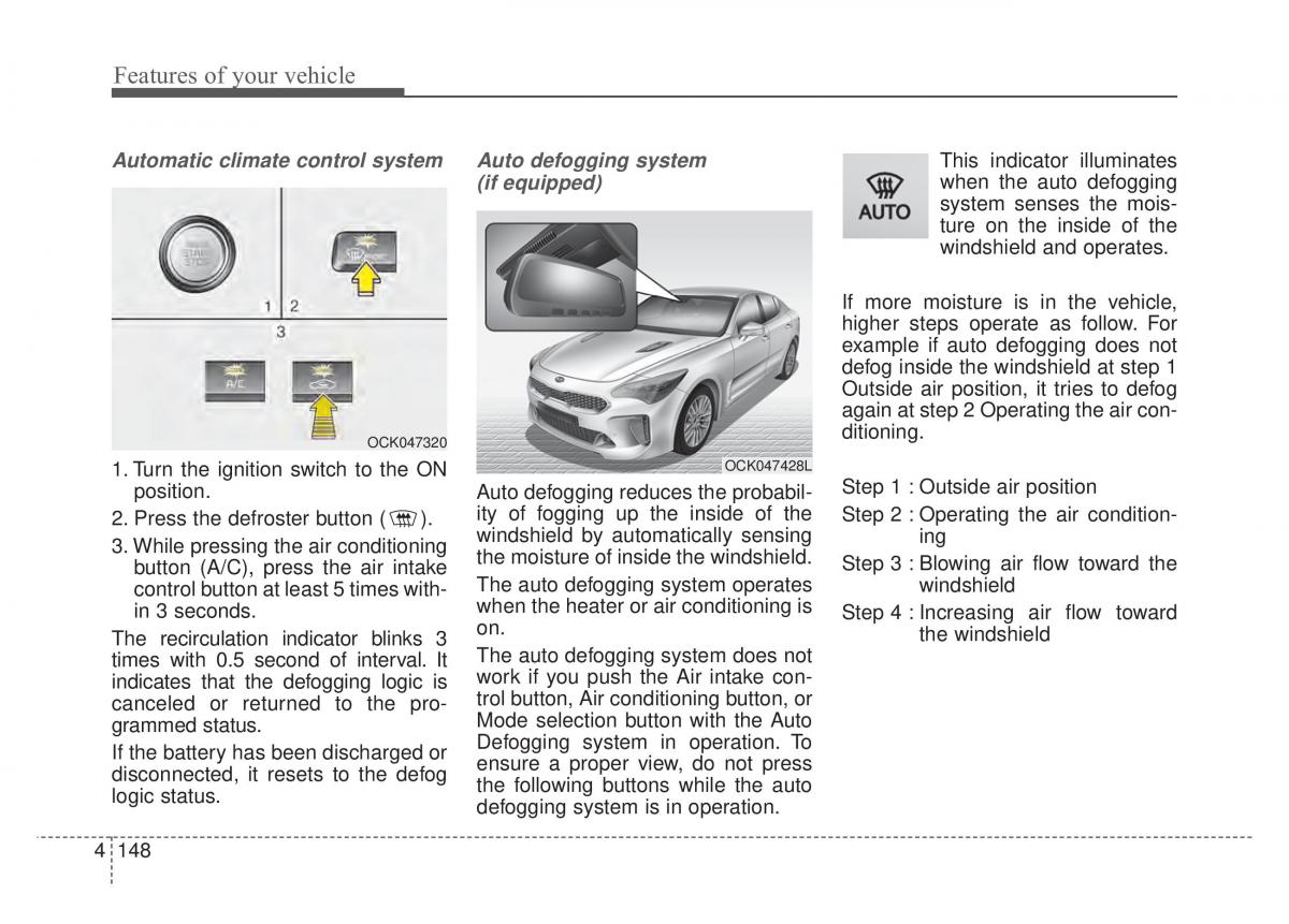 KIA Stinger owners manual / page 235