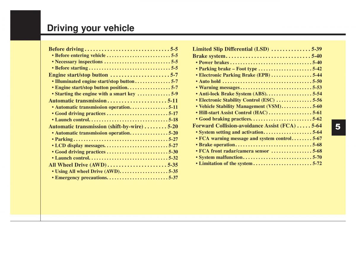 KIA Stinger owners manual / page 251