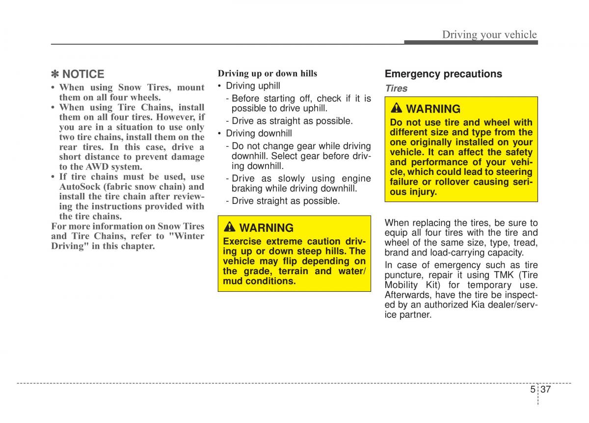 KIA Stinger owners manual / page 287