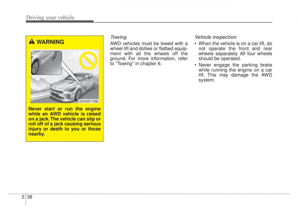 KIA Stinger owners manual / page 288