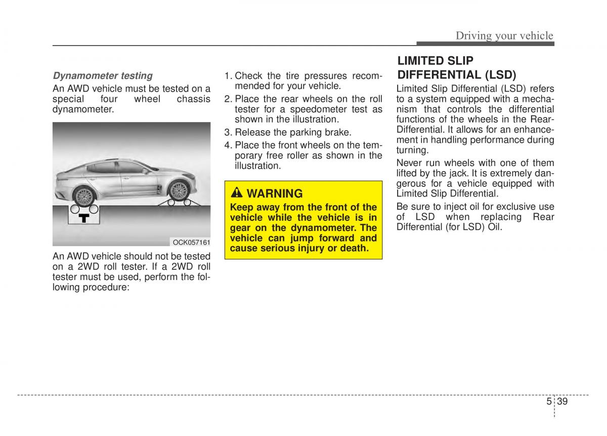 KIA Stinger owners manual / page 289