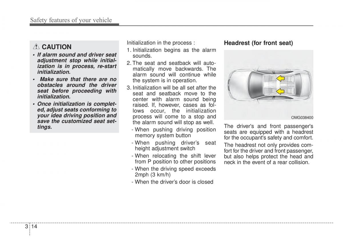 KIA Stinger owners manual / page 30