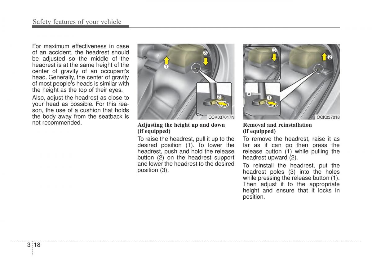 KIA Stinger owners manual / page 34