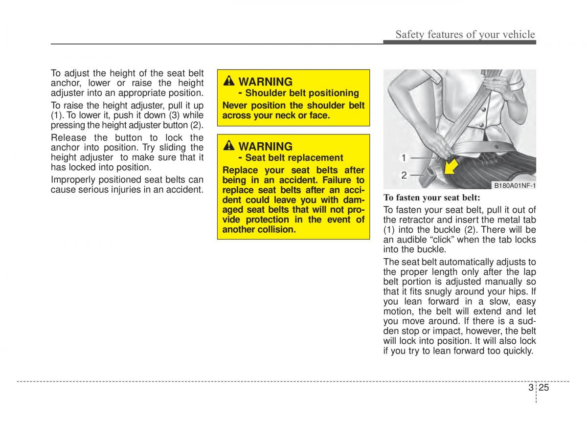 KIA Stinger owners manual / page 41