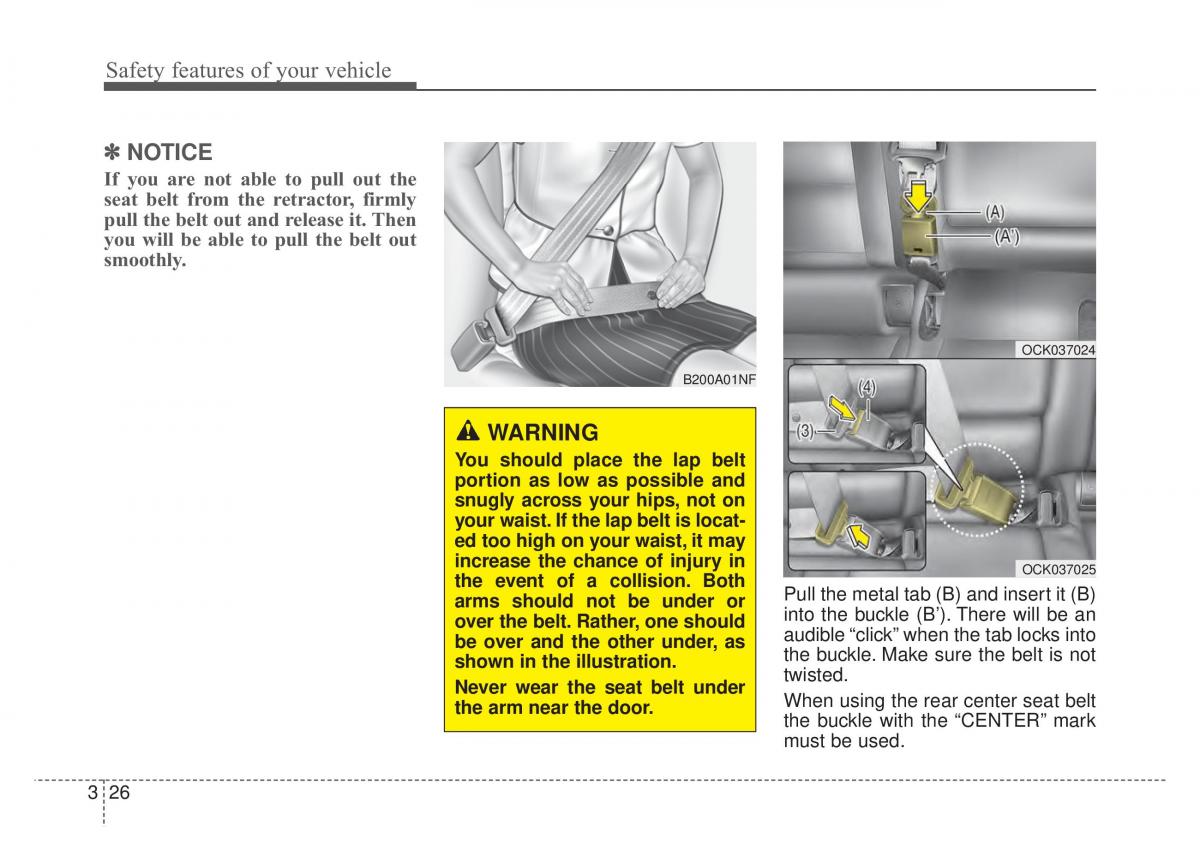 KIA Stinger owners manual / page 42