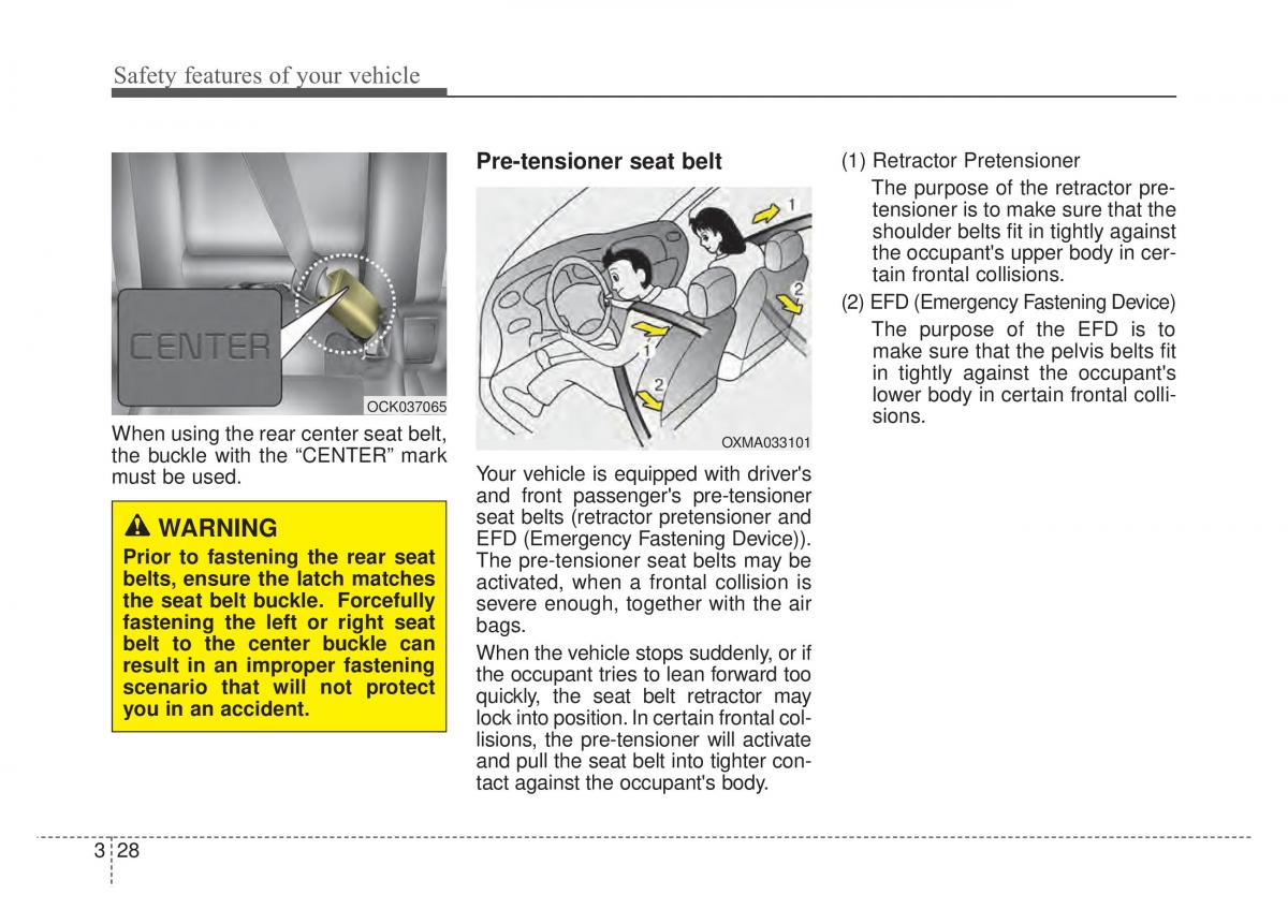 KIA Stinger owners manual / page 44