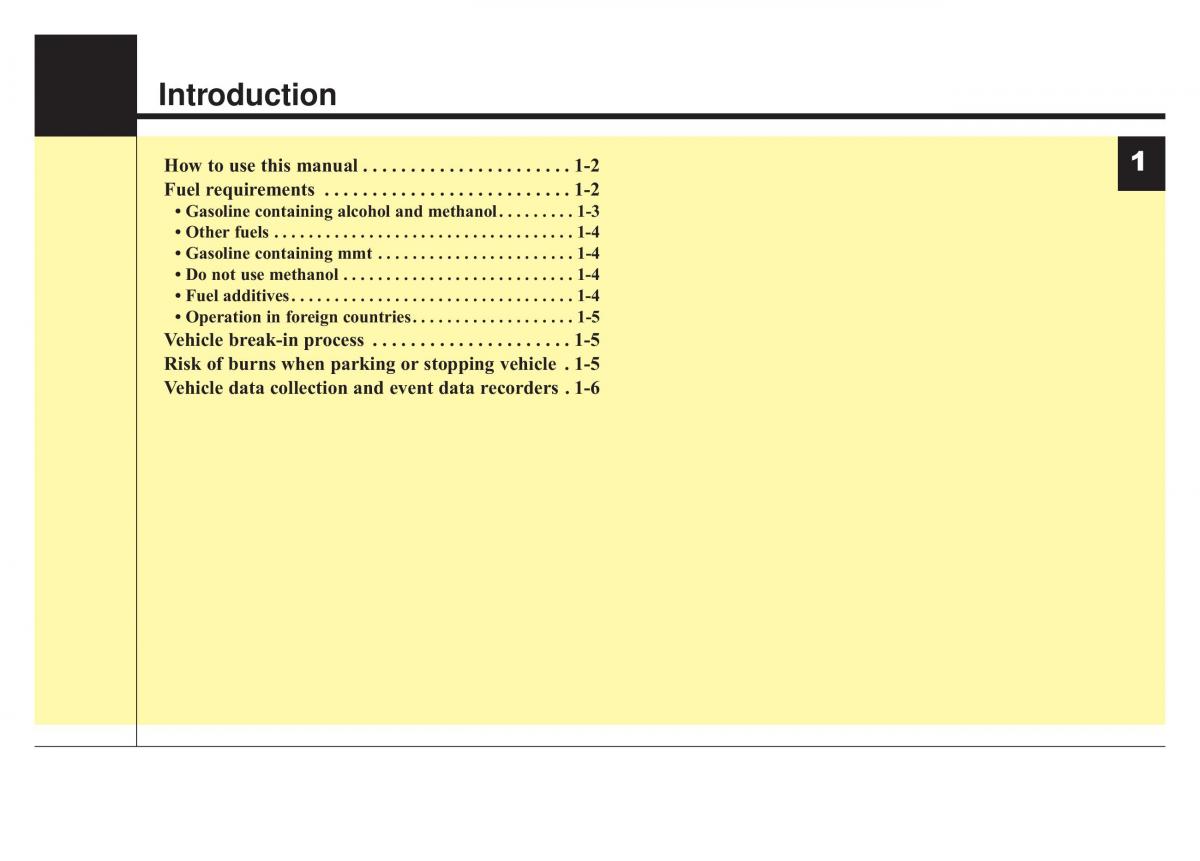 KIA Stinger owners manual / page 5