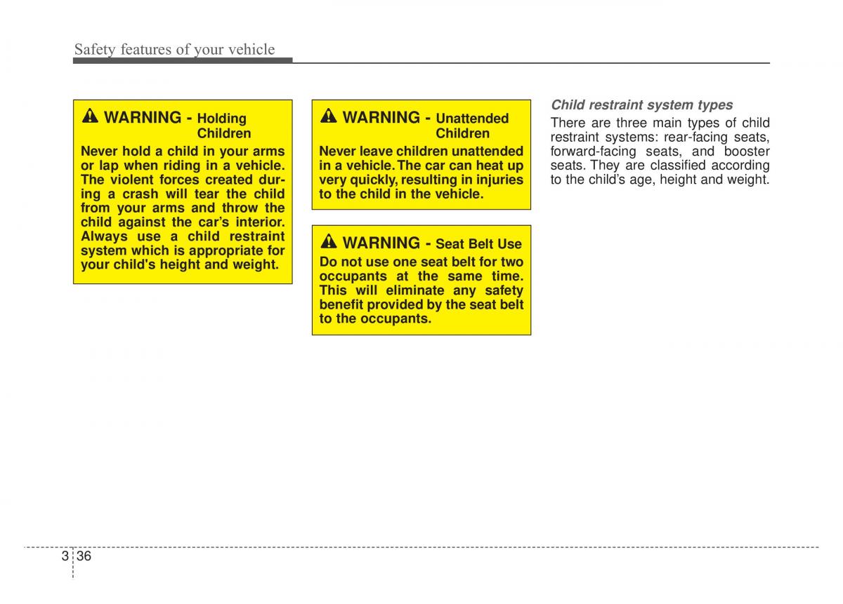 KIA Stinger owners manual / page 52