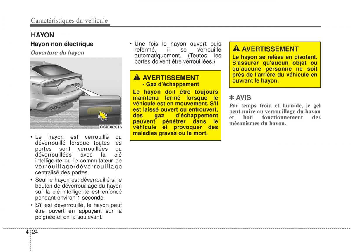 KIA Stinger manuel du proprietaire / page 122