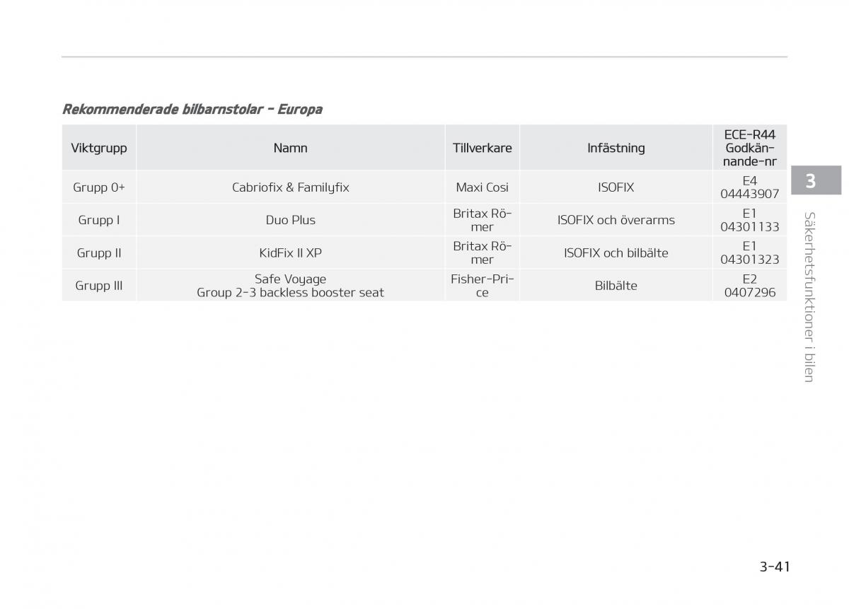 KIA Stinger instruktionsbok / page 61