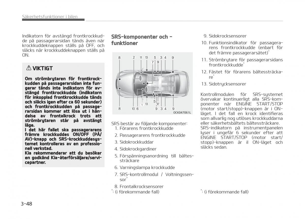 KIA Stinger instruktionsbok / page 68