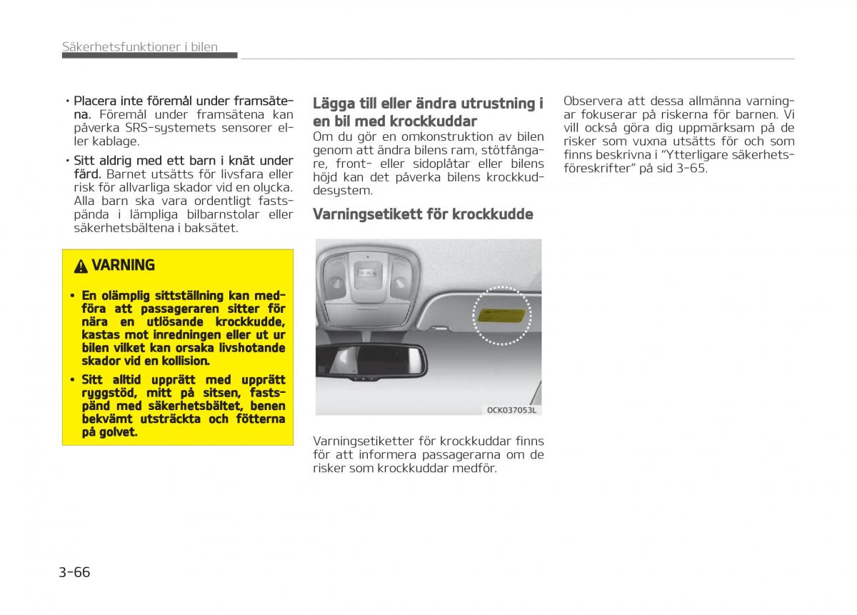 KIA Stinger instruktionsbok / page 86