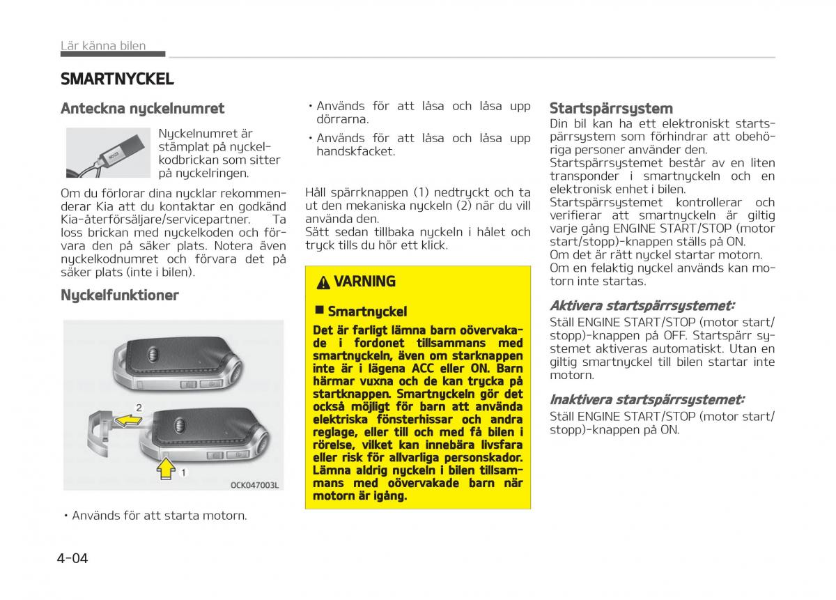 KIA Stinger instruktionsbok / page 94