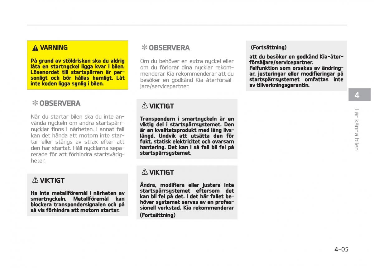 KIA Stinger instruktionsbok / page 95