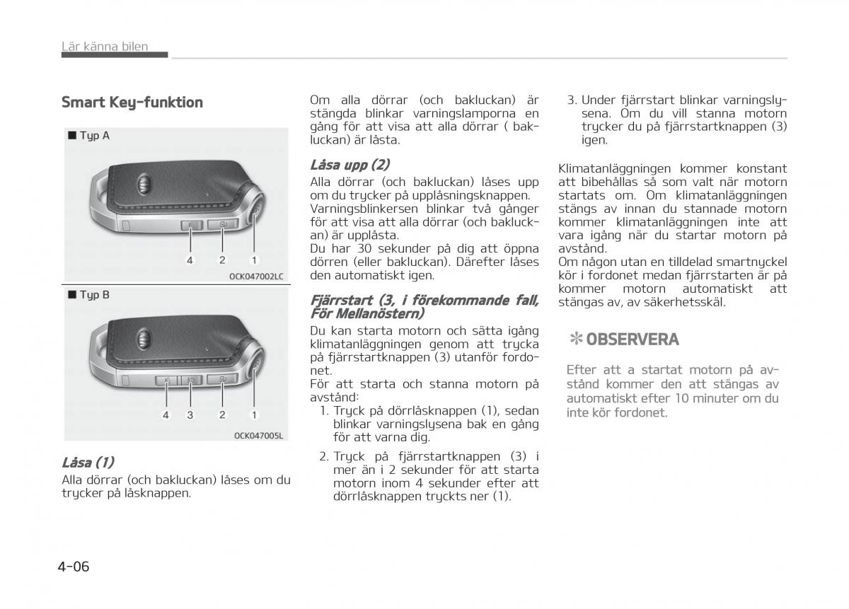 KIA Stinger instruktionsbok / page 96