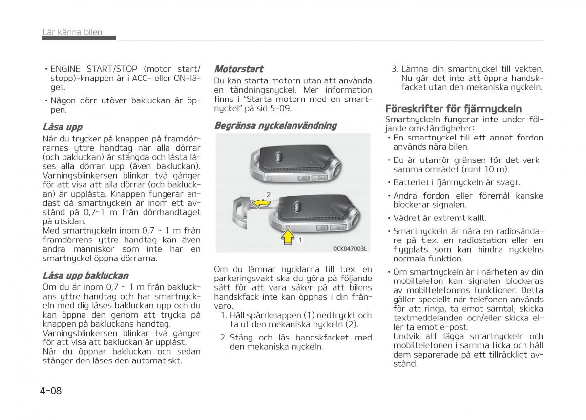 KIA Stinger instruktionsbok / page 98