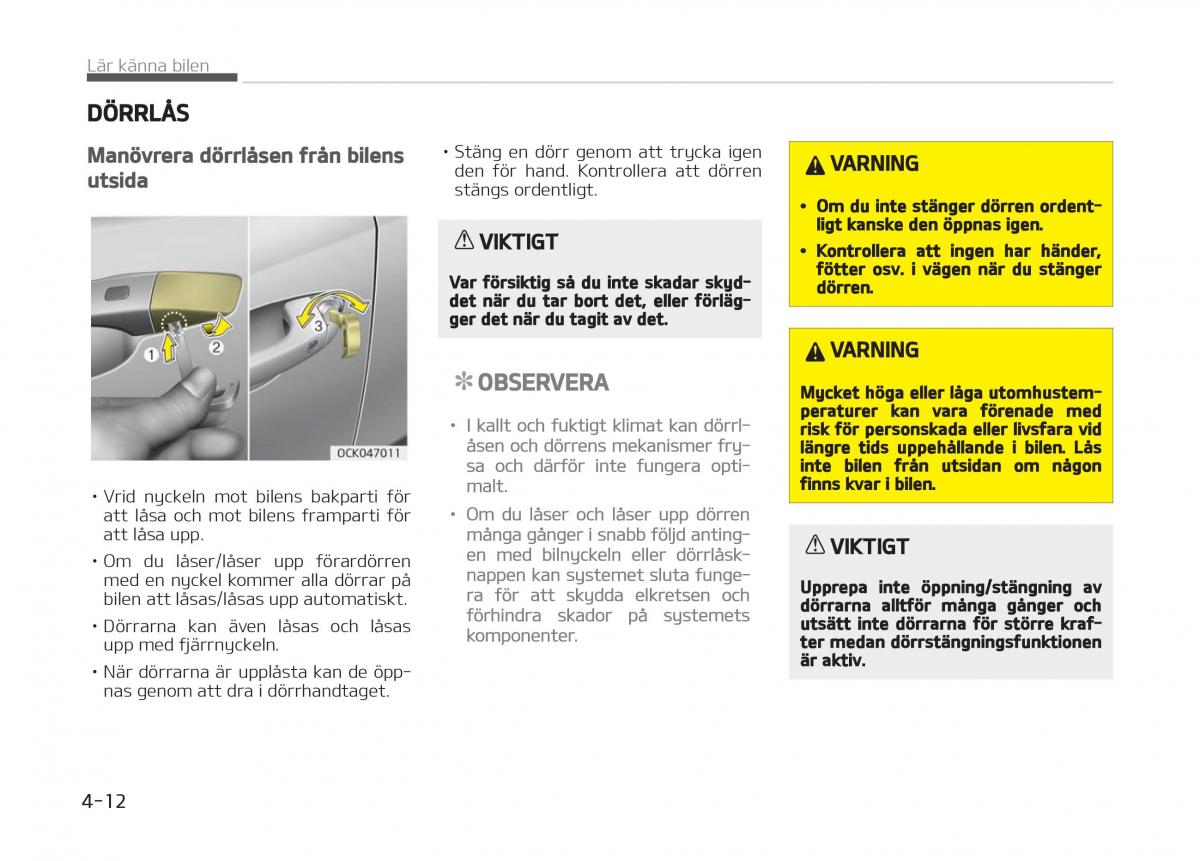 KIA Stinger instruktionsbok / page 102