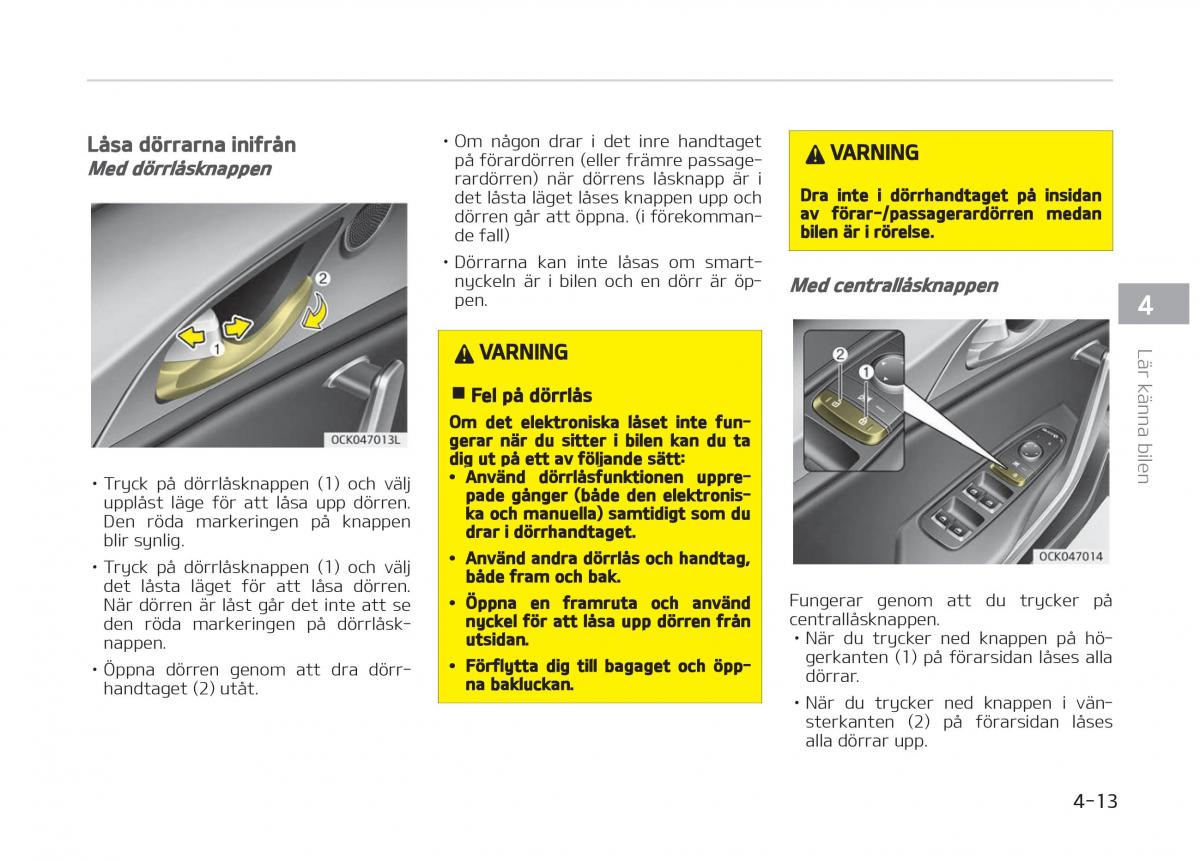 KIA Stinger instruktionsbok / page 103