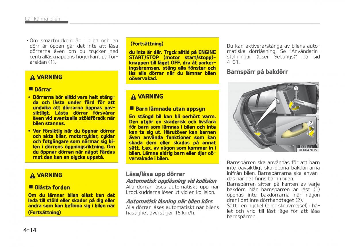 KIA Stinger instruktionsbok / page 104