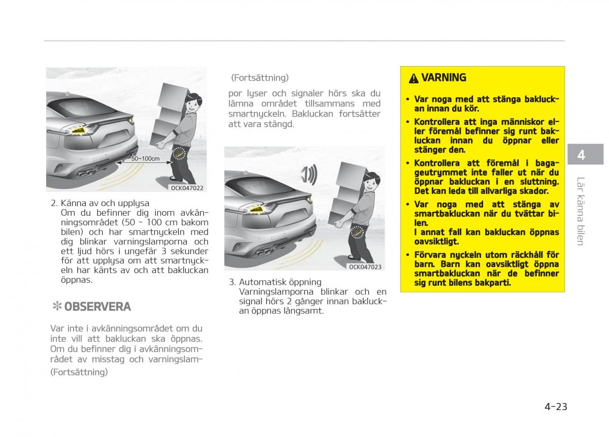 KIA Stinger instruktionsbok / page 113